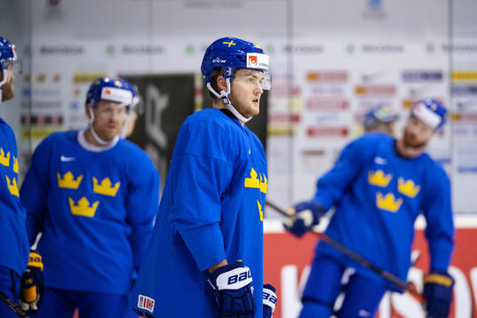 William Nylander of Sweden at a practice session