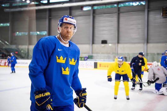 Patric Hörnqvist of Sweden at a practice session
