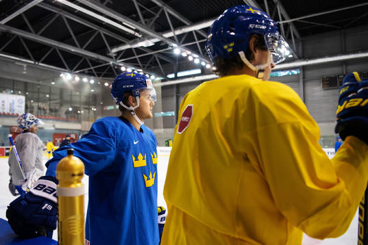 William Nylander of Sweden at a practice session