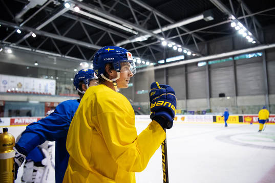 Loui Eriksson of Sweden at a practice session