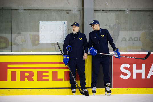Head coach Rikard Grönborg and assistant coach Peter