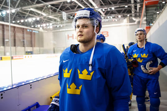 William Nylander of Sweden at a practice session