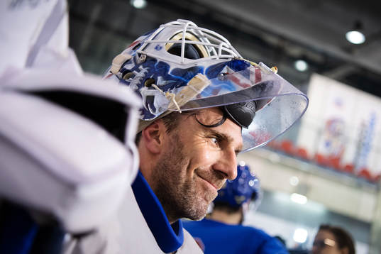 Goaltender Henrik Lundqvist of Sweden