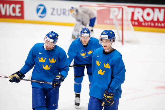 Patric Hörnqvist, William Nylander and Elias Pettersson of