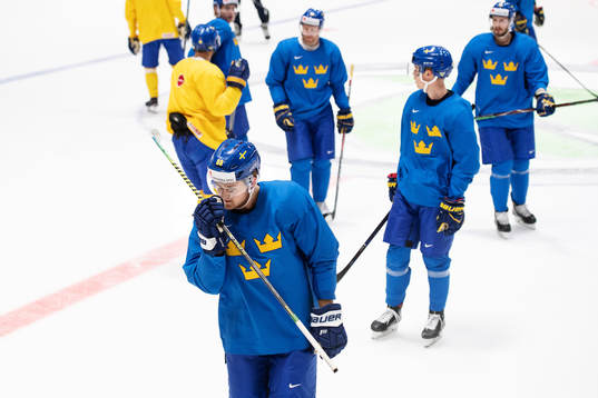William Nylander of Sweden at a practice session