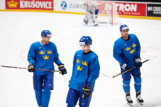 Patric Hörnqvist, Elias Pettersson and William Nylander of