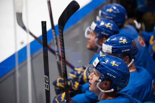 Elias Pettersson of Sweden at a practice session