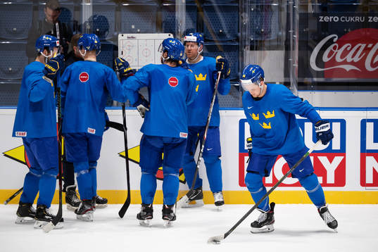 William Nylander of Sweden at a practice session