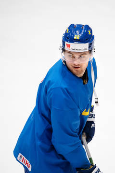 William Nylander of Sweden at a practice session