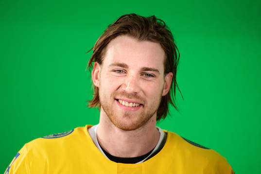Elias Lindholm of Sweden at a green screen filming