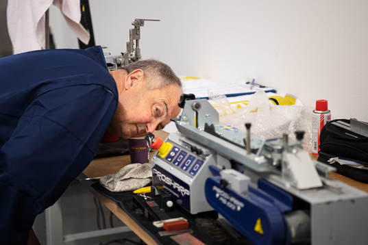 Equipment manager Anders Weiderstål of Sweden in the team
