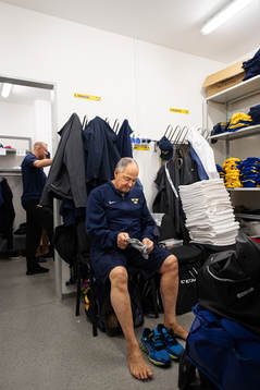 Equipment manager Anders Weiderstål of Sweden in the team