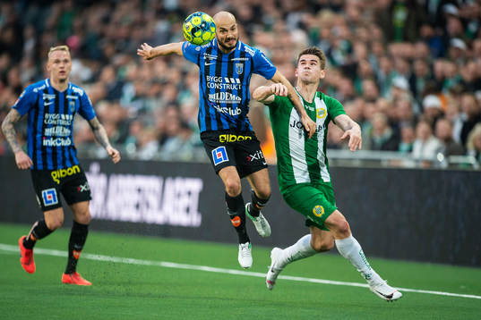 Sirius Karl Larson och Hammarbys Vidar Örn Kjartansson