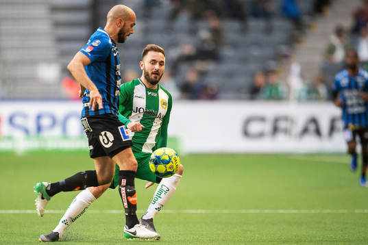 Sirius Karl Larson och Hammarbys Muamer Tankovic