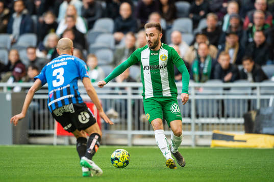 Hammarbys Muamer Tankovic och Sirius Karl Larson