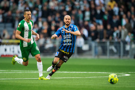 Hammarbys Nikola Djurdjic och Sirius Karl Larson