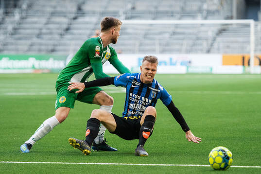 Hammarbys Dennis Widgren och Sirius Elias Andersson