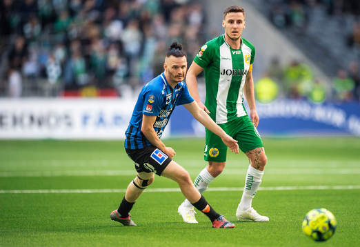 Sirius Jonas Lindberg och Hammarbys Jeppe Andersen