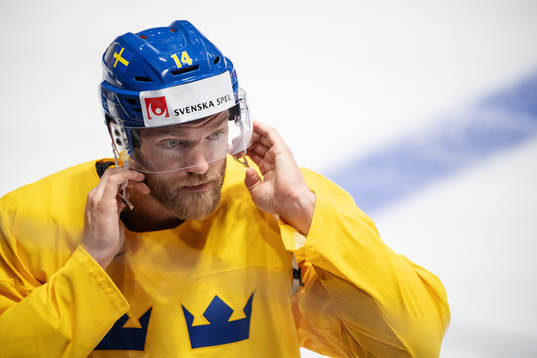 Mattias Ekholm of Sweden at a practice session