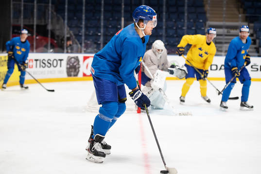 William Nylander of Sweden at a practice session