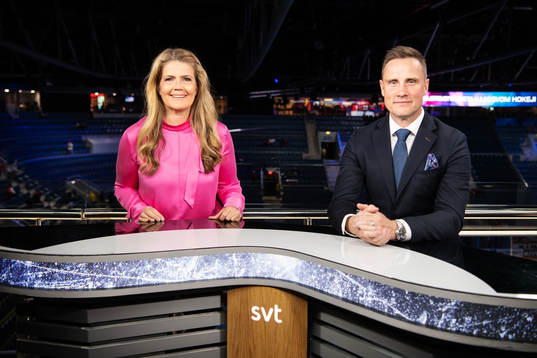 Marie Lehmann and Roger Rönnberg pose for a portrait in