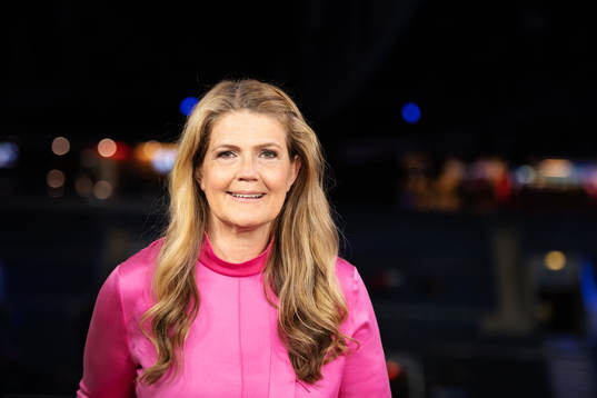 Marie Lehmann poses for a portrait in the SVT tv studio