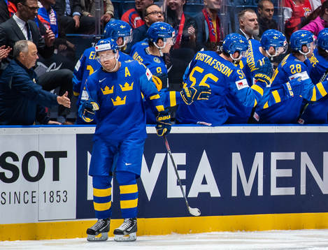 Patric Hörnqvist of Sweden celebrates the 1-1 goal