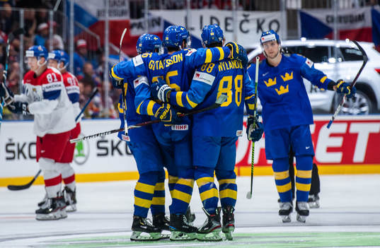 Jesper Bratt , Erik Gustafsson and William Nylander of