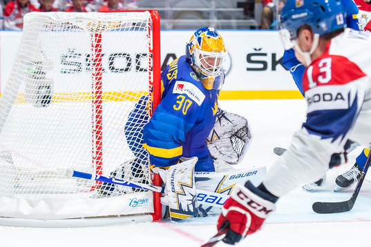 Goaltender Henrik Lundqvist of Sweden