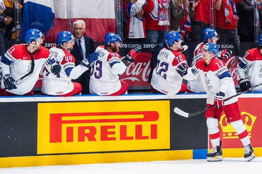 Jakub Vrana of Czech Republic celebrates the 4-2