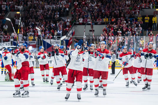 Players of Czech Republic celebrate