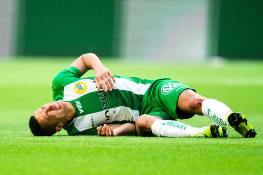 Hammarbys Nikola Djurdjic har ont