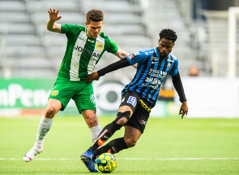Hammarbys Vidar Örn Kjartansson och Sirius Abdul Razak