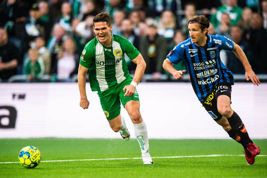 Hammarbys Vidar Örn Kjartansson och Sirius Jesper Arvidsson