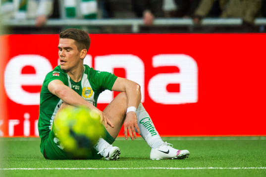 Hammarbys Vidar Örn Kjartansson deppar