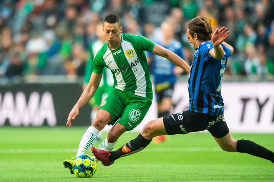 Hammarbys Nikola Djurdjic och Sirius Jesper Arvidsson