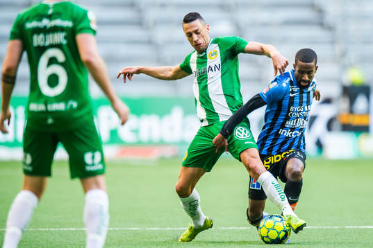 Hammarbys Nikola Djurdjic och Sirius Mohammed Saeid