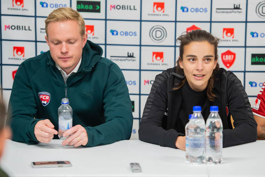 Rosengårds tränare Jonas Eidevall och Limhamn Bunkeflos
