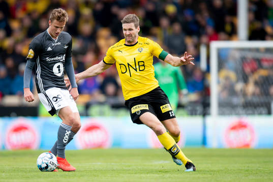 Erik Botheim of Rosenborg and Frode Kippe of Lillestrøm