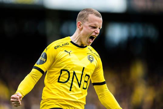 Daniel Gustavsson of Lillestrøm celebrates