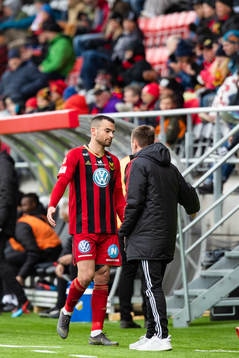 Östersunds Dino Islamovic tackar tränare Ian Burchnall
