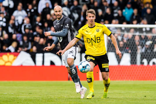 Tore Reginiussen of Rosenborg and Thomas Lehne Olsen of