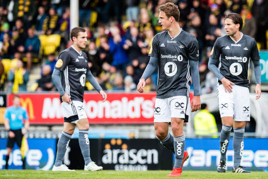 Erik Botheim of Rosenborg looks dejected
