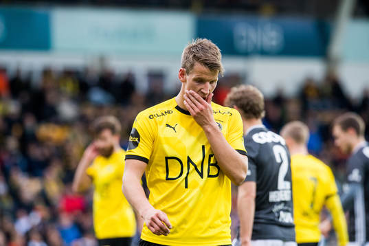Thomas Lehne Olsen of Lillestrøm looks dejected
