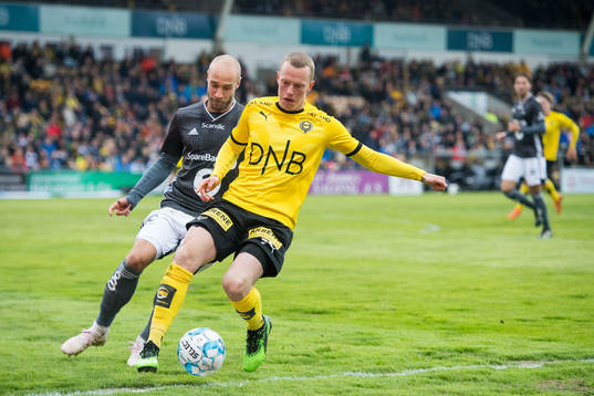 Tore Reginiussen of Rosenborg and Daniel Gustavsson of
