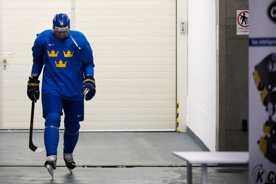 Oliver Ekman Larsson of Sweden at a practice session