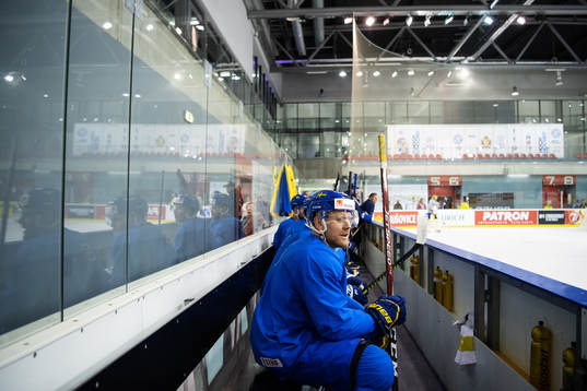 Patric Hörnqvist of Sweden at a practice session