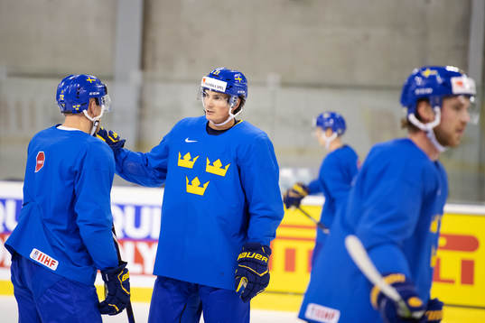 Loui Eriksson of Sweden at a practice session