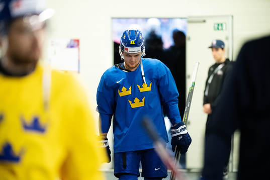 William Nylander of Sweden at a practice session
