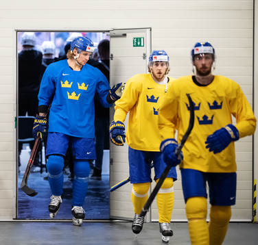Adrian Kempe and Mario Kempe of Sweden at a practice session
